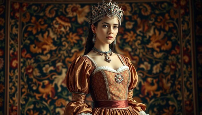 Baju Tradisional Italia dengan Aksesori