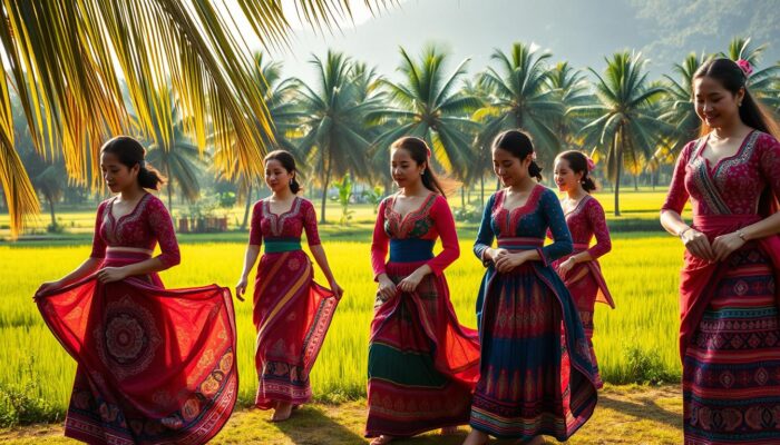 busana etnik Laos