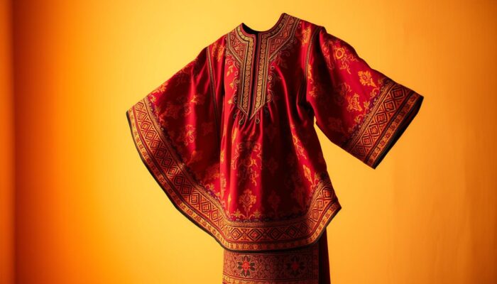motif baju tradisional Kazakhstan