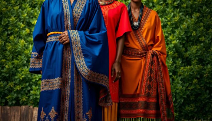 warna dalam baju tradisional Kamerun