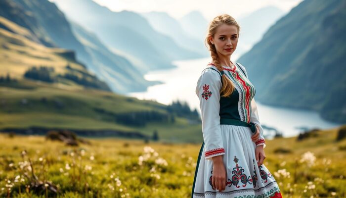 cara memakai baju tradisional Norwegia cara memakai baju tradisional Norwegia