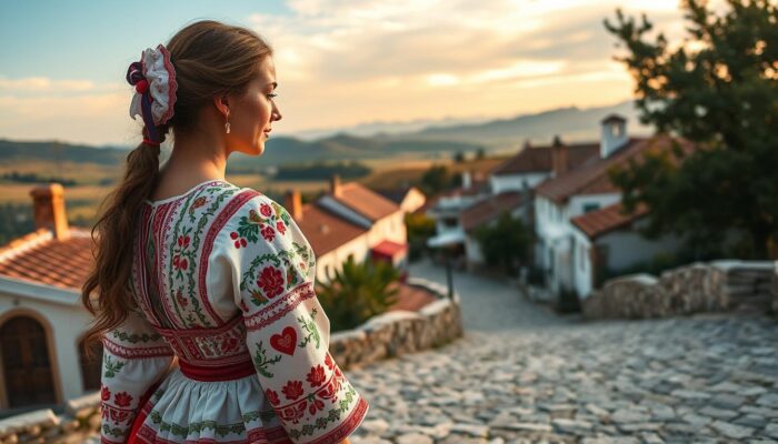 entitas budaya baju tradisional Serbia