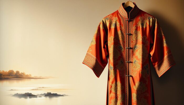 baju tradisional Tiongkok dalam lukisan