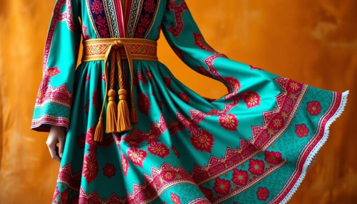 desain baju tradisional Turkmenistan